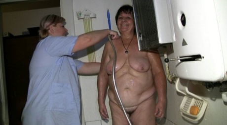 aroused blonde babe chokes on fat tool hot image